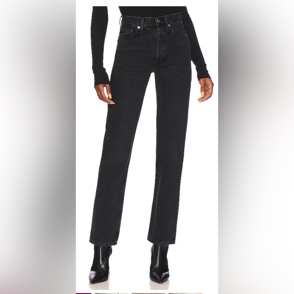 Agolde Lana midrise faded black size 27